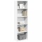 Gossi biblioteca, alb, 60x30x189 cm, lemn prelucrat