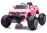 Cumpara ieftin Masinuta electrica Mercedes X-Class Monster Truck, 180W, 4x4, roti moi, scaun tapitat, telecomanda, barbie pink