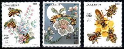 Somalia 2000, Mi #805-807**, insecte, albine, MNH, cota 15 &amp;euro;! foto