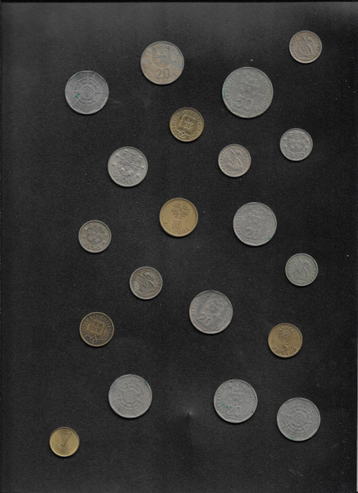Lot 20 monede Portugalia (cele din imagine)