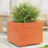 Cumpara ieftin Jardinieră grădină, maro ceruit, 60x60x49,5 cm, lemn masiv pin