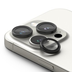 [Pachet 2x] Folie sticla camera iPhone 16 Pro Ringke Camera Lens Frame, negru foto