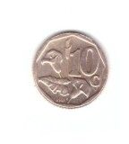 Moneda Africa de Sud 10 cents/centi 2002, stare foarte buna, curata