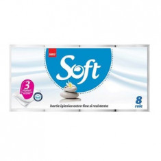 Hartie igienica Sano Paper Toilet Soft 3 straturi, 8 role foto