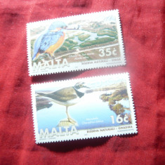 2 Timbre Malta 1999 - Pasari , val. 16 si 35c