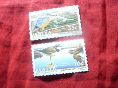 2 Timbre Malta 1999 - Pasari , val. 16 si 35c foto