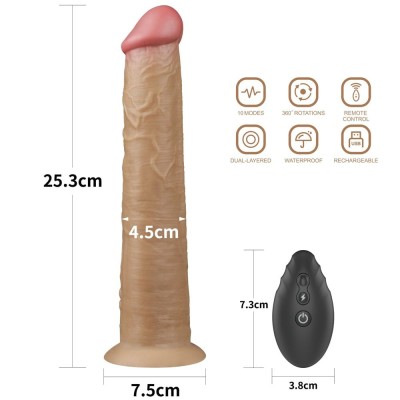 Rotator - Vibrator Realistic, 25.3 cm foto