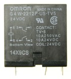 24VDC 10A-250VAC RELEU, 2 CONTACTE JC2AD-DC24V G4W-2212P-US-TV5 24VDC OMRON