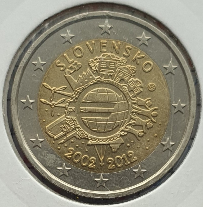 Slovacia 2 euro 2012 - 10 Years of Euro Cash - km 120 - D45401