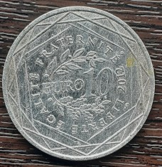 (A766) MONEDA DIN ARGINT FRANTA - 10 EURO 2011, ILE DE FRANCE, 10 GR, AG 500
