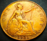 Cumpara ieftin Moneda istorica 1 PENNY - MAREA BRITANICA / ANGLIA, anul 1921 * cod 3214, Europa