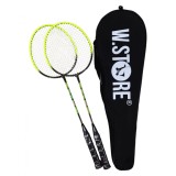 Set 2 rachete badminton cu husa inclusa,verde,66x20 cm
