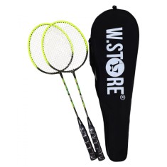 Set 2 rachete badminton cu husa inclusa,verde,66x20 cm