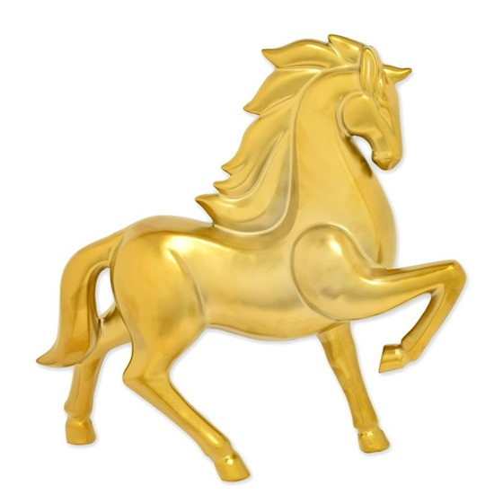 Armasar auriu-statueta din ceramica CE-24