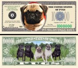 !!! SUA = FANTASY NOTE = PUG , MOPS - 2011 - UNC / SERIA CAINI , WOOF