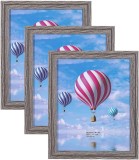 Set de 3 rame foto Metrekey, lemn, natur, 20 x 25 cm
