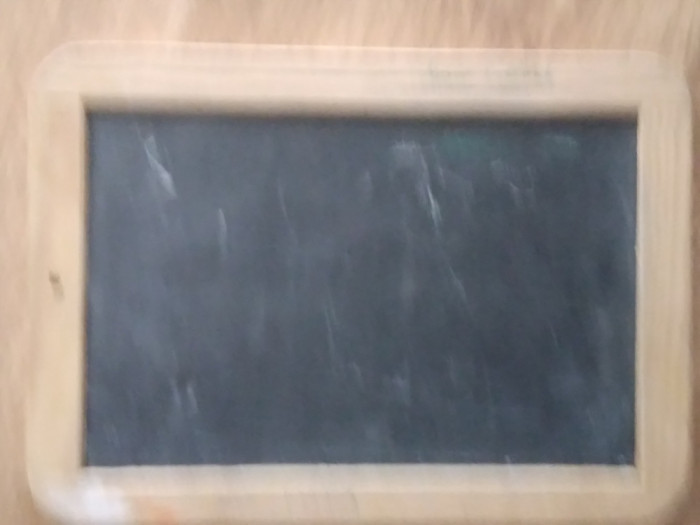 Tabla veche de scoala scris elev Germania vintage ardezie rame lemn 1950