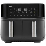Friteuza cu aer cald Braun TD3030BK, 2850 W, 8 l, 8 programe, Oprire automata
