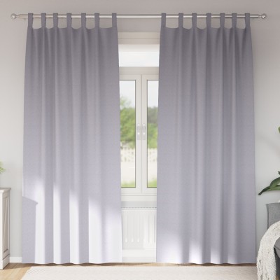 vidaXL Perdele cu perdele 2 pcs Gri metalic 245 x 140 cm Poliester foto