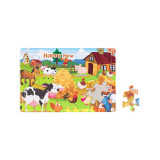 Puzzle 24 piese, Animalute de ferma, pentru copii, ATU-089056
