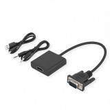 Adaptor VGA la HDMI cu audio T-M 0.2m, S3211, Oem