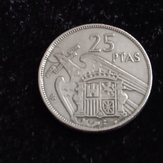 M3 C50 - Moneda foarte veche - 25 ptas - Spania - 1957