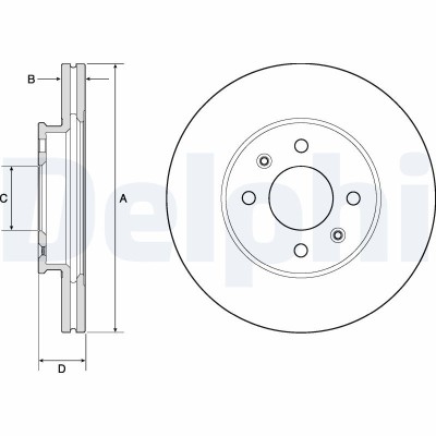DELPHI BG4744C Disc frana foto