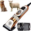 Aparat de tuns profesional animale, lame titan, 5 viteze, reincarcabil USB, 4 piepteni, silentios, caini, pisici