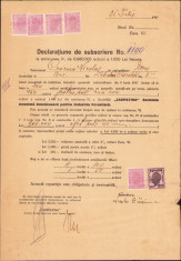 HST A1093 Declarațiune subscriere acțiuni Carpatina 1947 foto