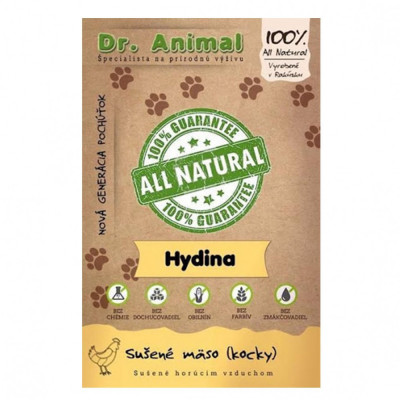 Dr.Animal 100% cuburi cu carne de păsări domestice 80 g foto