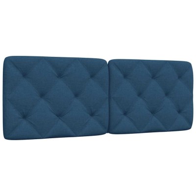 vidaXL Pernă pentru tăblie de pat, albastru, 120 cm, material textil foto