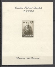 Romania.1932 Expozitia filatelica EFIRO-Bl. XR.49