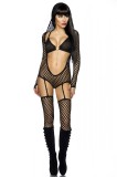 Saresia Outfit Body Premium Negru - Body, Colanti, Manusi - Material Stretch sau Latex Look