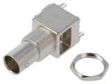 Conector BNC soclu mamă drept 75&Omega; THT pentru montare pe panou AMPHENOL RF