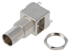 Conector BNC soclu mamă drept 75&Omega; THT pentru montare pe panou AMPHENOL RF
