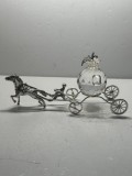 MINIATURA ARGINT 800 + Crystal - CALEASCA - Mare - 69g. - Vintage !, Ornamentale