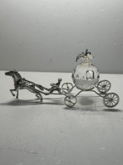 MINIATURA ARGINT 800 + Crystal - CALEASCA - Mare - 69g. - Vintage !
