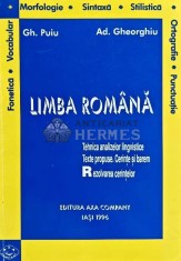 Limba romana, tehnica analizelor lingvistice, texte propuse, cerinte si barem, rezolvarea cerintelor - 1996 - Ad. Gheorghiu (XE11) foto
