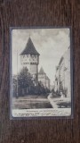 Carte Postala - Sibiu. Strada Cetatii cu Turnurile de Fortificatii