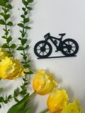 Topper pentru tort in forma de bicicleta,culoare negru