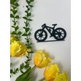 Topper pentru tort in forma de bicicleta,culoare negru