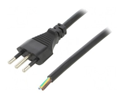 Cablu Electric PVC 1m Negru 10A 3x1mm2 foto