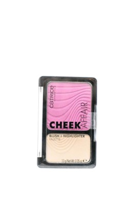 Fard de obraz si iluminator cu finisaj mat si sidefat, Catrice Cheek affair blush &amp;amp; highlighter palette, 010-end of friendzone, 10 g foto