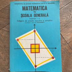 N. Teodorescu - Matematica in scoala generala. Culgere de articole metodice si stiintifice