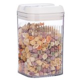 Cutie de Depozitare Alimente, Cyrax, Cutie pentru Bucatarie, Cutie pentru Condimente, din PET ABS Silicon, 12.5 x 12.5 x 21.5 cm, 534 g, 2L, Transpare