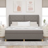 Cumpara ieftin Pat cu saltea cu arcuri Gri &icirc;nchis 90x190 cm Gri taupe