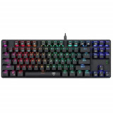 Tastatura mecanica T-Dagger Bora, iluminare Rainbow, Negru