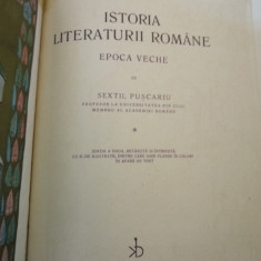 Sextil Puscariu - Istoria literaturii romane epoca veche, 6 litho color, 1930