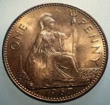 1.678 MAREA BRITANIE ANGLIA ELIZABETH 1 ONE PENNY 1967 XF/AUNC