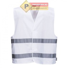 Veste reflectorizante culoarea alb foto
